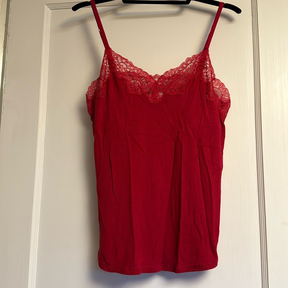 Soma Lace Trim Cami with Shelf Bra